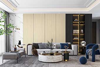 临高轻奢风格-客厅